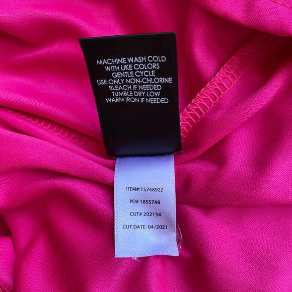 Torrid Ruffle Tiered Mini Dress Women's 3 Hot Pink Mesh Neon Sheer Going Out - Picture 14 of 14